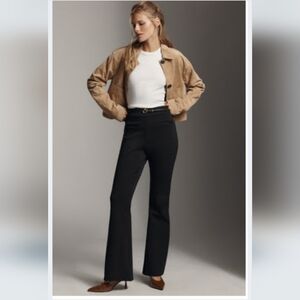 By Anthropologie High-Rise Flare Knit Pants size L NWT